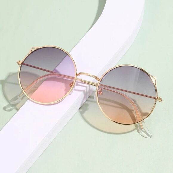 Round Retro Fashion Sunglasses - Picture 1 of 4